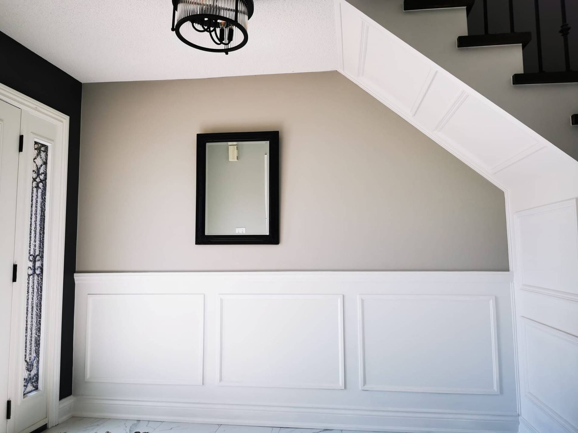 Freshly painted bright living room interior